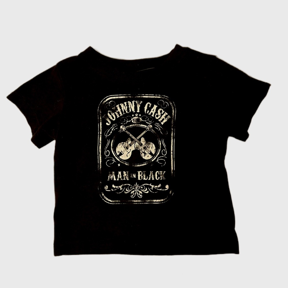 Johnny Cash Cropped Baby Tee